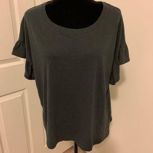 Calvin Klein Ruffle Sleeve Shirt